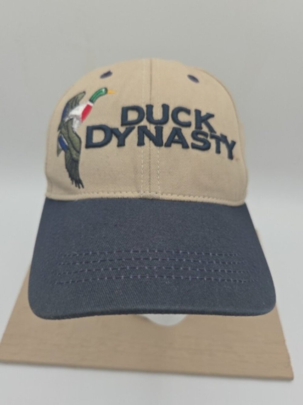 Duck Dynasty Embroidered Adjustable Hat Tan Black